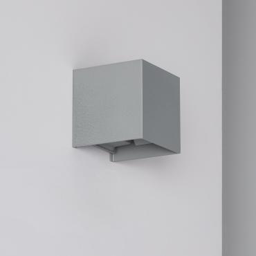 Applique da Parete Esterni LED 6W Alluminio Illuminazione Doppia Luce Eros Grigio 2700K