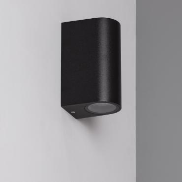 Applique da Parete per Esterni Alluminio Doppia Luce Big Gala Nero