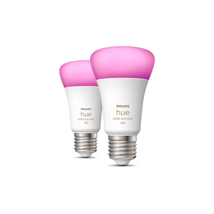 Pack 2 Lampadine LED Smart E27 6.5W 570 lm A60 Hue White PHILIPS 