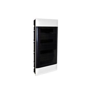 Scatola da Incasso Practibox S per Pareti Divisorie Prefabbricate Porta Trasparente 4x18 Moduli LEGRAND 137079 Bianco