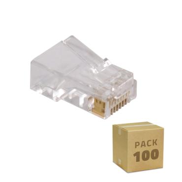 Pack 100 Unità RJ45 UTP Trasparente