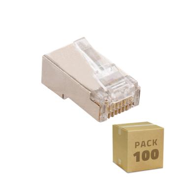 Pack 100 Unità RJ45 FTP Blindato Trasparente
