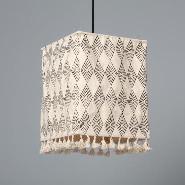 Lampada a Sospensione Cotone Chemba Bianco / Nero