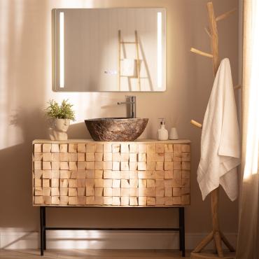 Specchio da Bagno con Luce LED e Antiappannamento 60x80 cm Big Similan Selezionabile (Caldo-Naturale-Freddo)