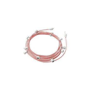 Ghirlanda da Esterni Lumet System 12.5m con 10 Portalampade E27 Bianco CATE27B125 CREATIVE-CABLES Bianco / Grigio