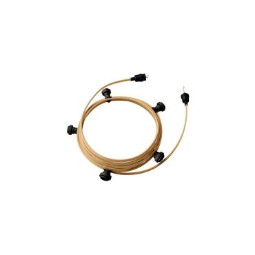 Ghirlanda da Esterni Lumet System 7.5m con 5 Portalampade E27 Nero CATE27N075 CREATIVE-CABLES Rosso