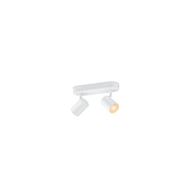 Applique da Soffitto LED Regolabile RGB Smart Wi-Fi+Bluetooth 4.9W Due Faretti Orientabili Imageo WIZ Nero