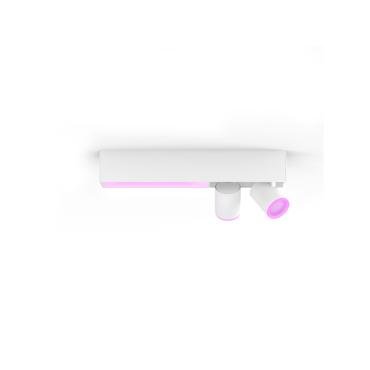 Lampada da Soffitto LED White Color GU10 2x5,7W Centris PHILIPS Hue Nero