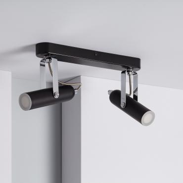 Lampada da Soffitto LED 8W Metallo Orientabile 2 Faretti Big Bari 4000K