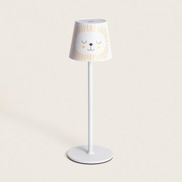 Lampada da Tavolo LED 3W Portatile in Metallo con Batteria Ricaricabile USB Anisa Kids Giallo