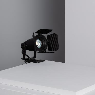 Lampada da Tavolo in Metallo con Pinza Cinema Kurangna Nero