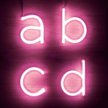 Lettere LED Neon Rosa B Rosa