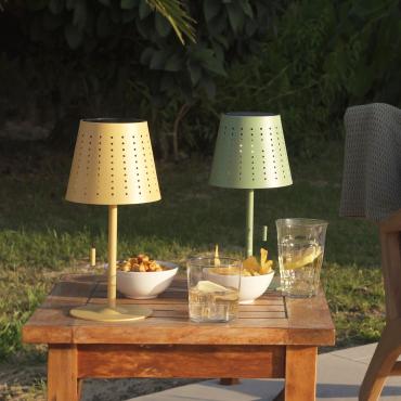 Lampada da Tavolo Solare per Esterni LED 3W Portatile con Batteria USB Ricaricabile Banate Verde Celadon