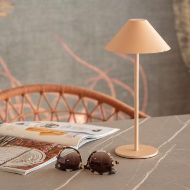 Lampada da Tavolo LED 3W Portatile Kivuli per Esterni con Batteria USB Ricaricabile Beige