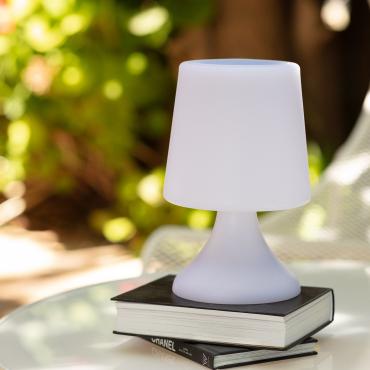 Lampada da Tavolo per Esterni LED 3W Solare RGBW Portatile con Altoparlante Bluetooth e Batteria USB Ricaricabile Uyoga Bianco