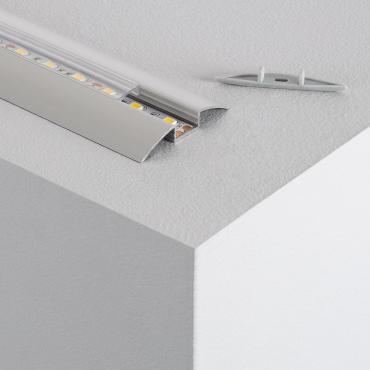 Profilo in Alluminio da Superficie Semicircolare 1m Striscia LED Coperchio Trasparente