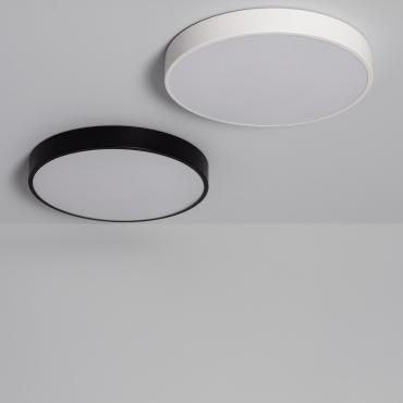 Plafoniera LED 30W Circolare Metallo Ø400 mm CCT Selezionabile Hidria Nero