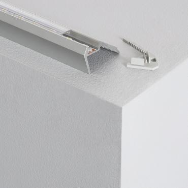 Profilo in Alluminio per Scala 1m Striscia LED Coperchio Trasparente
