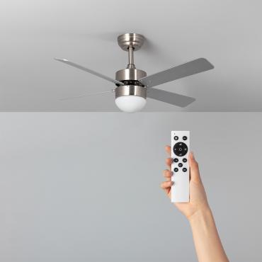 Ventilatore da Soffitto Silenzioso Cygnus Nickel 107cm Motore DC Argento
