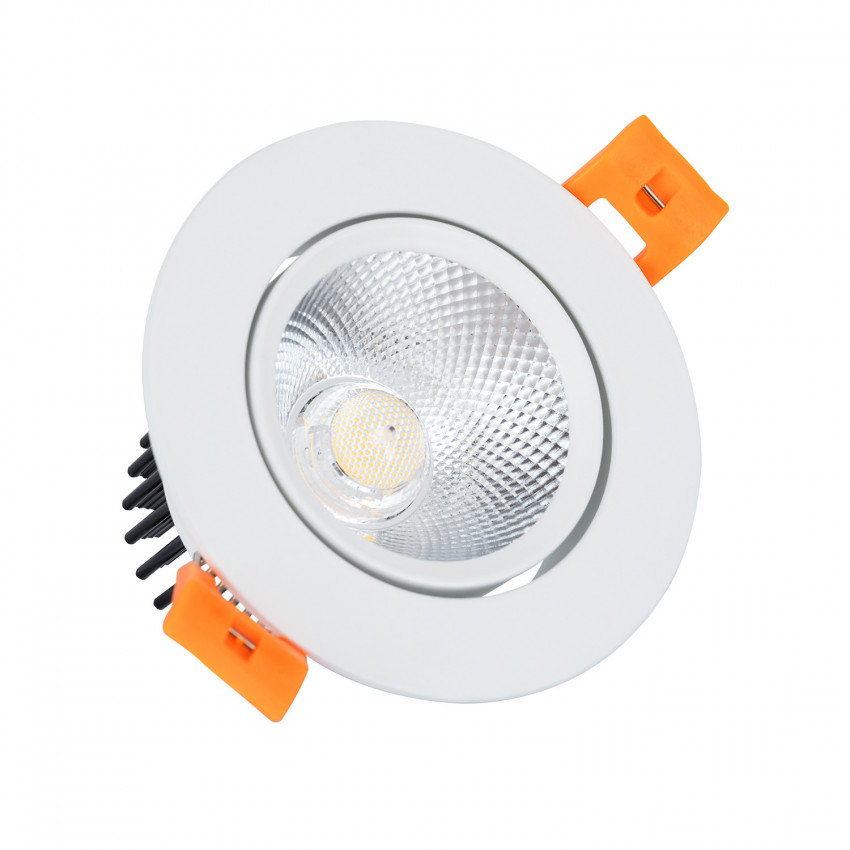 Oczko Downlight LED 7W COB Nastawne Okrągłe Białe Średnica Wycięcia Ø 70 mm Anti Flicker