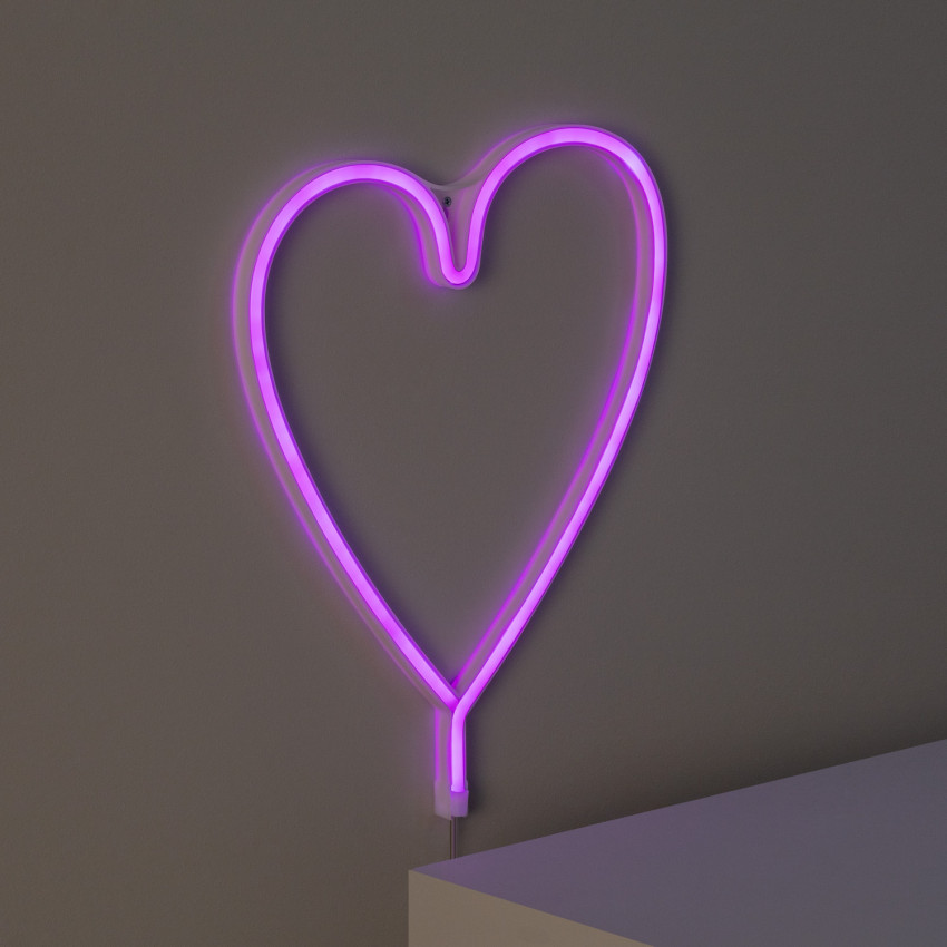 Neon LED Heart z Baterią