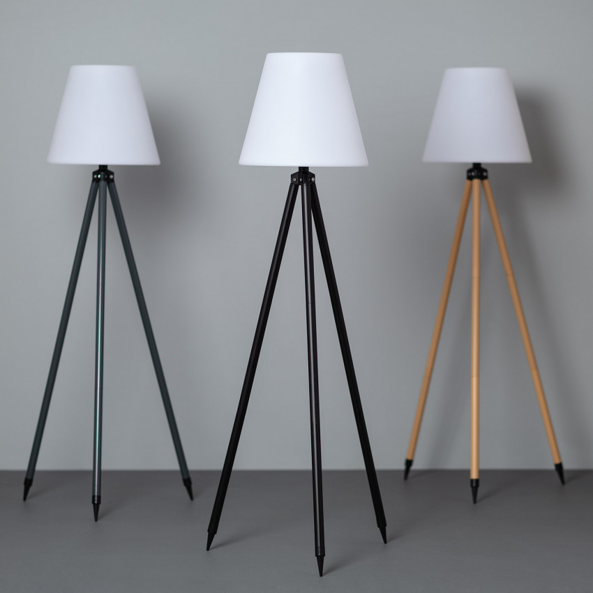 Lampa Podłogowa Zewnętrzna Metalowa LED RGB Solarna z baterią Ładowalną przez USB  Kefre
