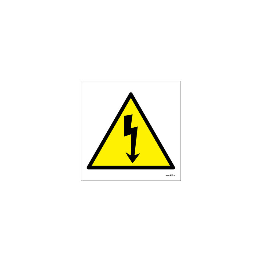 Znak PVC Przyklejany Ryzyko przed Porażeniem Prądem Elektrycznym CATU AT4905