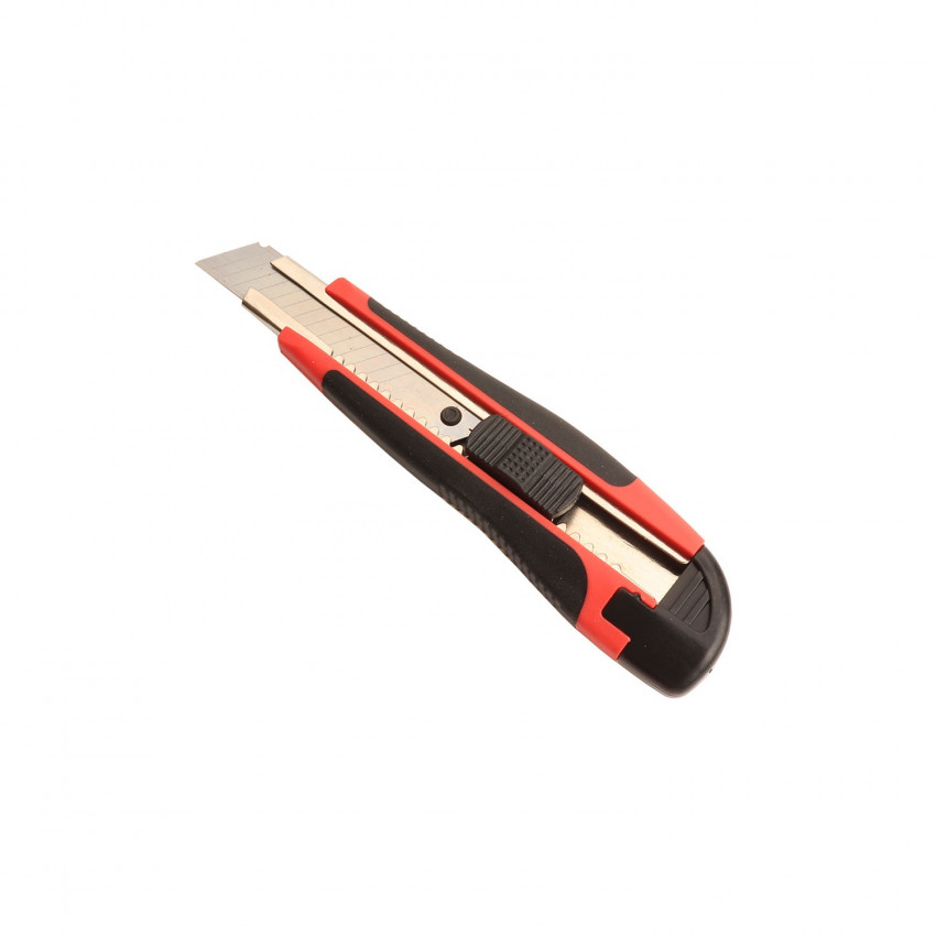 Nóż ergonomiczny 18 mm czerwony i czarny
