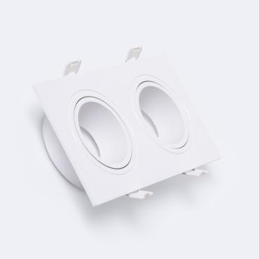 Obudowa Downlight Kwadratowa Biała dla dwóch Żarówek LED GU10/GU5.3 Wymiary 73x173mmBiały