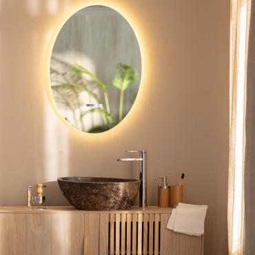 Lustro Ścienne LED Zapobieganie Parowaniu 70x50 cm CatedraisRegulowany ( Ciepły - Neutralny - Zimny )