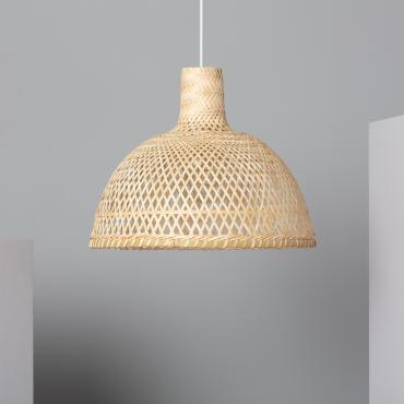 Lampa Wisząca Bambu HandanNaturalny / Czarny