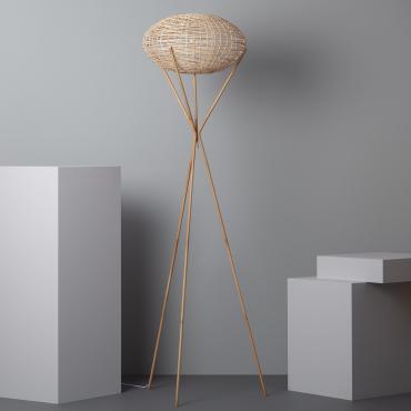 Lampa Podłogowa RonaxNaturalny / Czarny