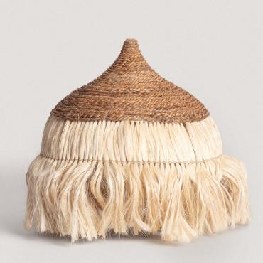 Abażur do Lampy Wiszącej Rattan y Ramio Kempo Wari ILUZZIANaturalny / Czarny