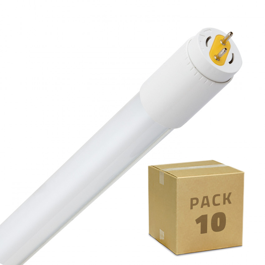 Pack of 14W T8 Glass 900mm LED Tubes with One Side Power (160lm/W) (10 un)