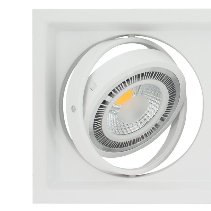 Square Tilting Halo Aluminium Downlight for an AR111 LED Bulb