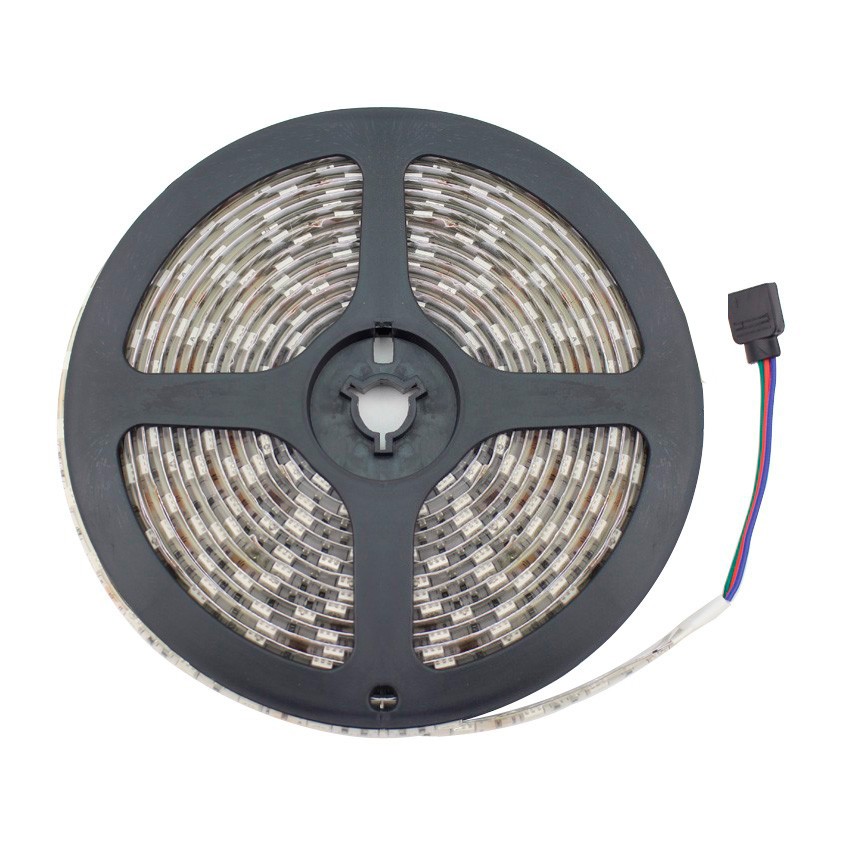 KIT: 5m RGB LED Strip 12V DC, SMD5050, 60LED/m, IP20 + Power Supply and Controller