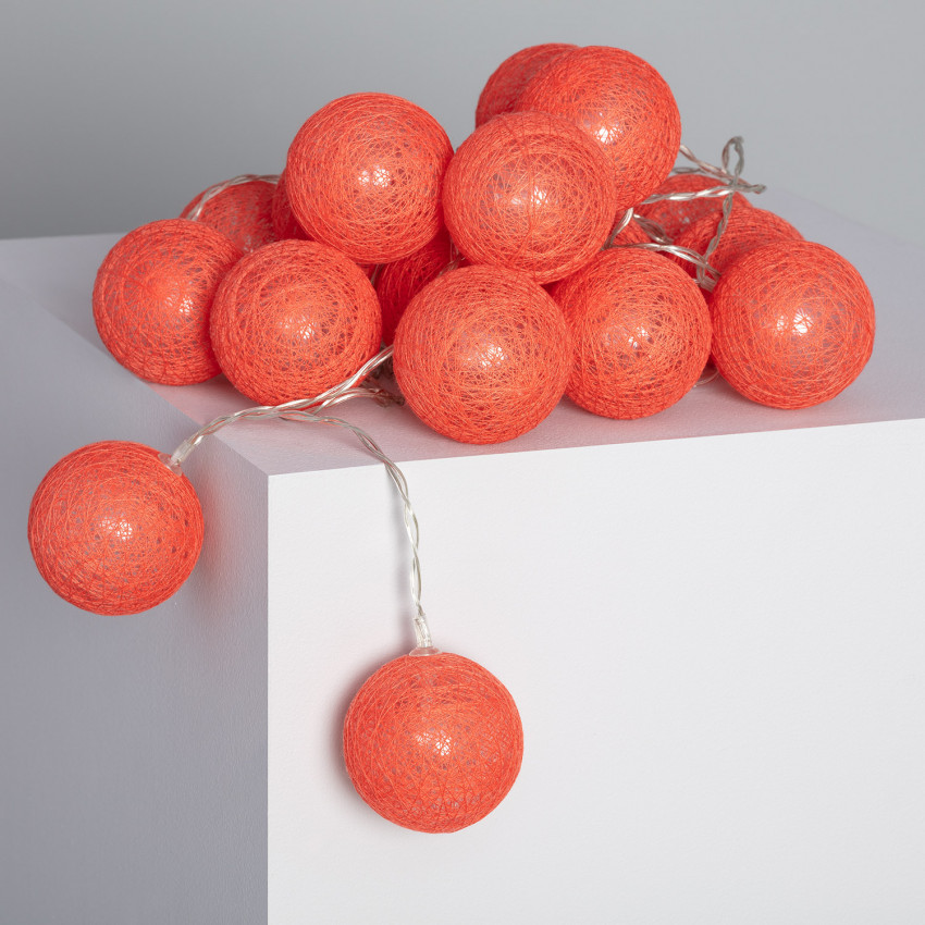 Red Sugar LED String Light with 20 Balls