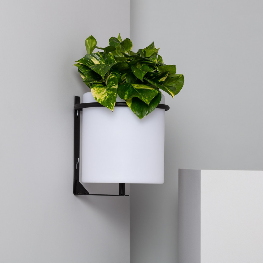 22cm Rechargeable IP65 RGBW LED Plant Pot Wall Lamp