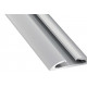 Perfil Aluminio de Superficie Semicircular 2m Difusor Opal para Doble Tira LED