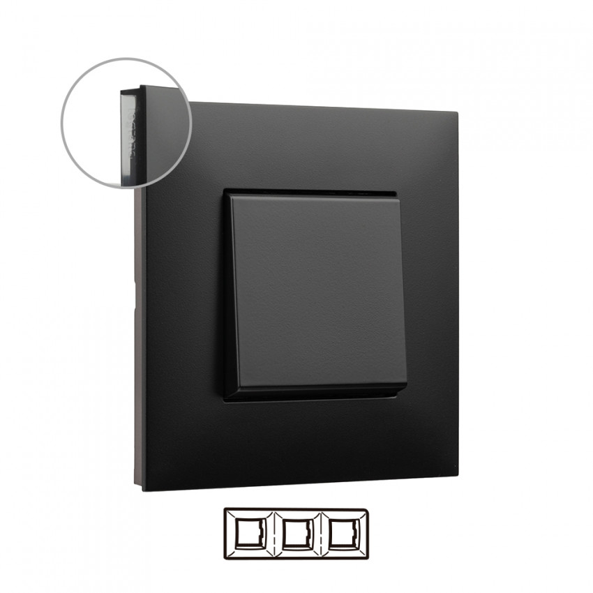 LEGRAND Valena Next 741053 Dark 3 Element Embellishing Plate