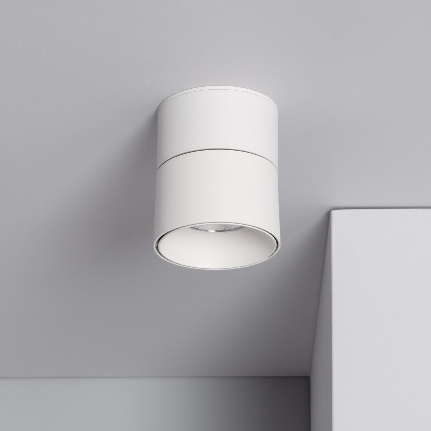 New Onuba Aluminium 15W White Round LED Ceiling Lamp ILUZZIA