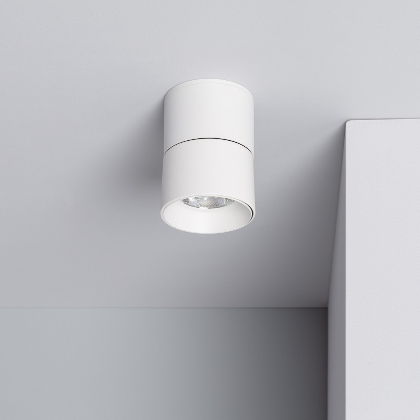 New Onuba Aluminium 7W White Round LED Ceiling Lamp ILUZZIA