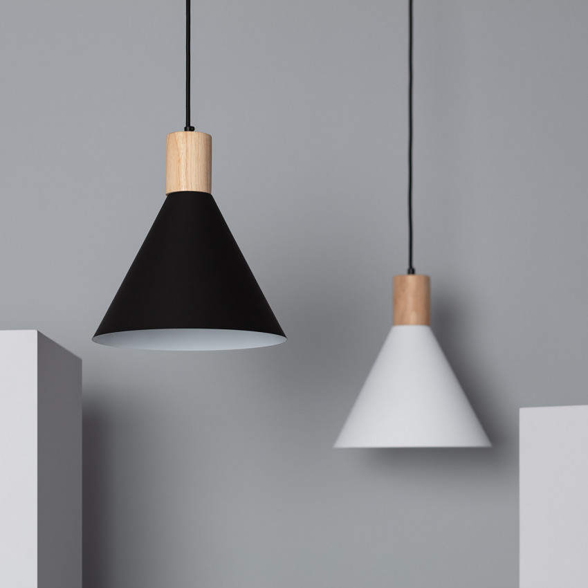 Arbat Metal & Wood Pendant Lamp 