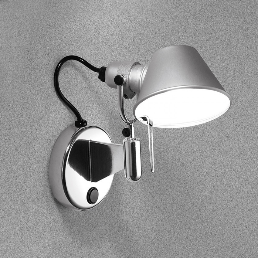 ARTEMIDE Tolomeo Micro Faretto LED Wall Lamp with Dimmable Switch