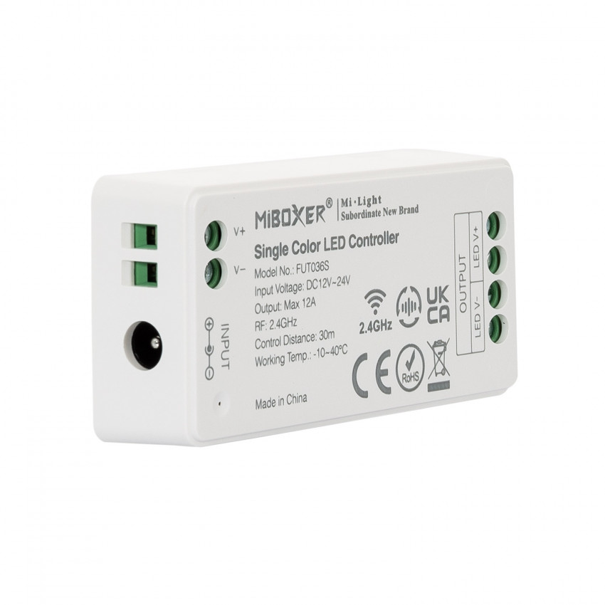 MiBoxer FUT036S Single Color 12/24V DC LED Dimmer Controller