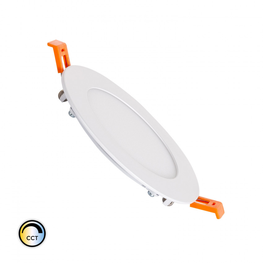 Round 6W Superslim LED Panel SwitchCCT Selectable Ø 110mm Cut-Out