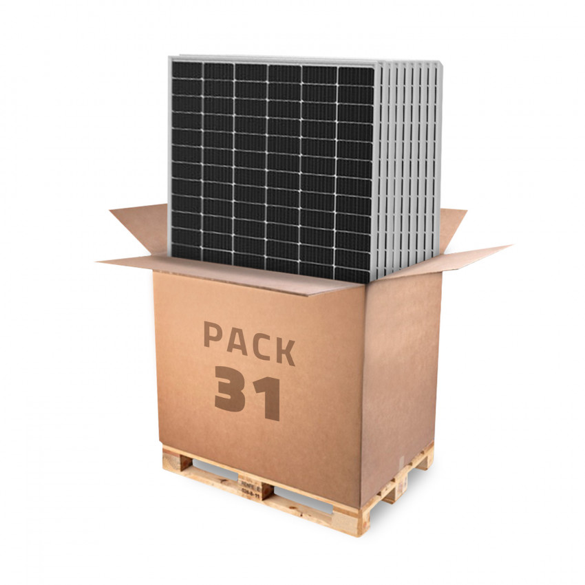 Pallet of 31 pcs of 550W Monocrystalline Photovoltaic Solar Panel RISEN 17kW
