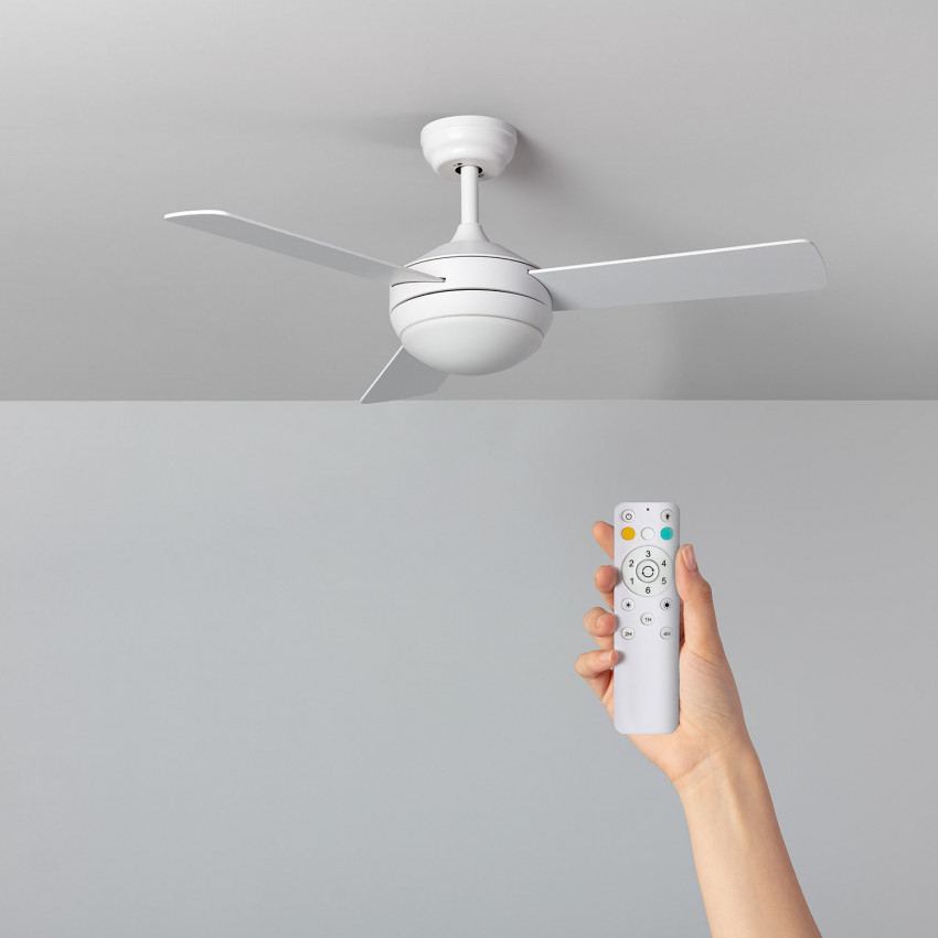 Triffin White LED Ceiling Fan with DC Motor 107cm