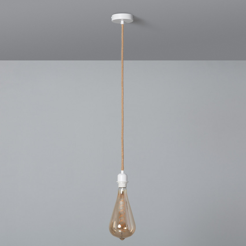 Lamp Holder for Pendant Lamp with Natural White Textile Cable