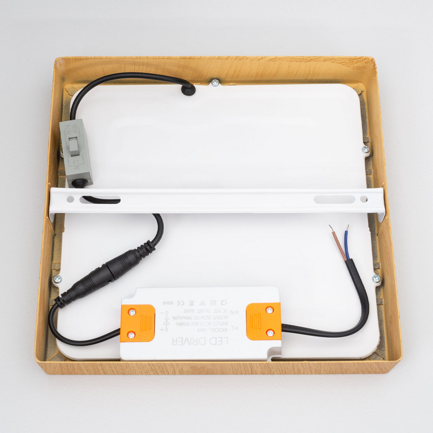 Plafón de Techo LED 8W Cuadrado Slim CCT 200x200 mm Factory